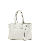 プラダ 三角ロゴプレート ハンドバッグ ショルダーバッグ 2WAY BN2626 ホワイト レザー レディース PRADA 【中古】